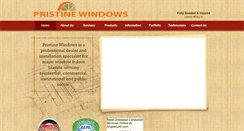 Desktop Screenshot of pristinewindows.com